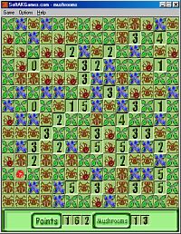 The goal of 2 Mushrooms  is to find all mushrooms with maximum points.
